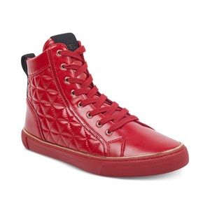 New GUESS Melo Quilted High-Top Sneakers